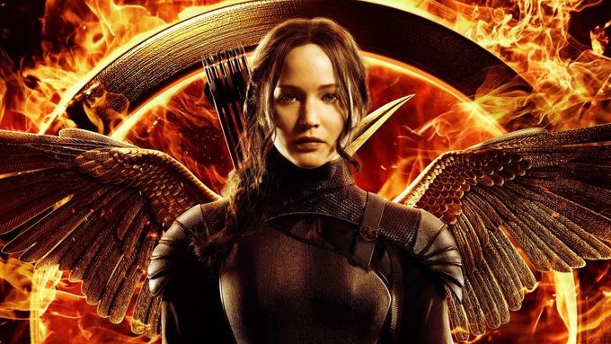 Jennifer Lawrence jako Katniss v Hunger Games.