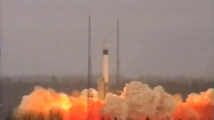 Start ruské rakety Rokot, která vynesla do vesmíru evropskou družici GOCE.