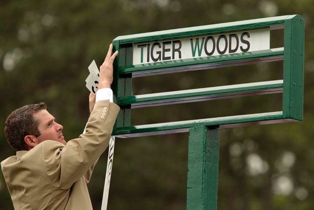 Tiger Woods na turnaji Masters v Augustě