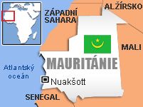 Mapa - Mauritánie