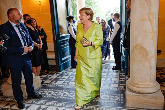 Bývalá německá kancléřka Angela Merkelová na zahájení letošních Hudebních slavností v Bayreuthu.