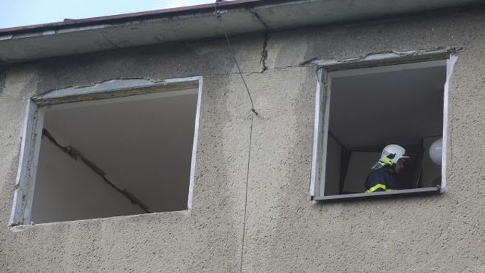 Byt v Karviné zdemolovaný výbuchem plynu.