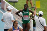 Nigerijská olympionička Muizat Ajoke Odumosuová do dění v Moskvě vůbec nezasáhla, ...