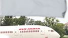 An Air India Boeing 787 Dreamliner prepares for a flying display