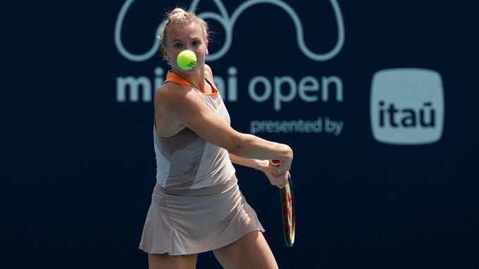 Kateřina Siniaková na turnaji v Miami