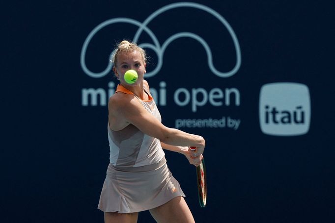 Kateřina Siniaková na turnaji v Miami