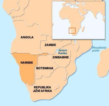 Namibie - mapa