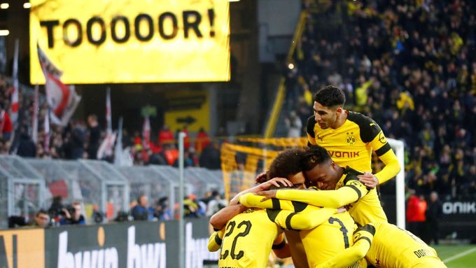 Radost fotbalistů Borussie Dortmund.