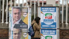 Předvolební plakáty v Itálii, březen 2018