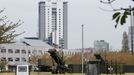 Japan Air Self-Defense Force's PAC-3s are deployed at Defense Ministry in Tokyo Tuesday, April 9, 2013. Japan has deployed missile interceptors in key locations around Tokyo as a precaution against a possible North Korean ballistic missile tests. (AP Photo/Koji Sasahara)