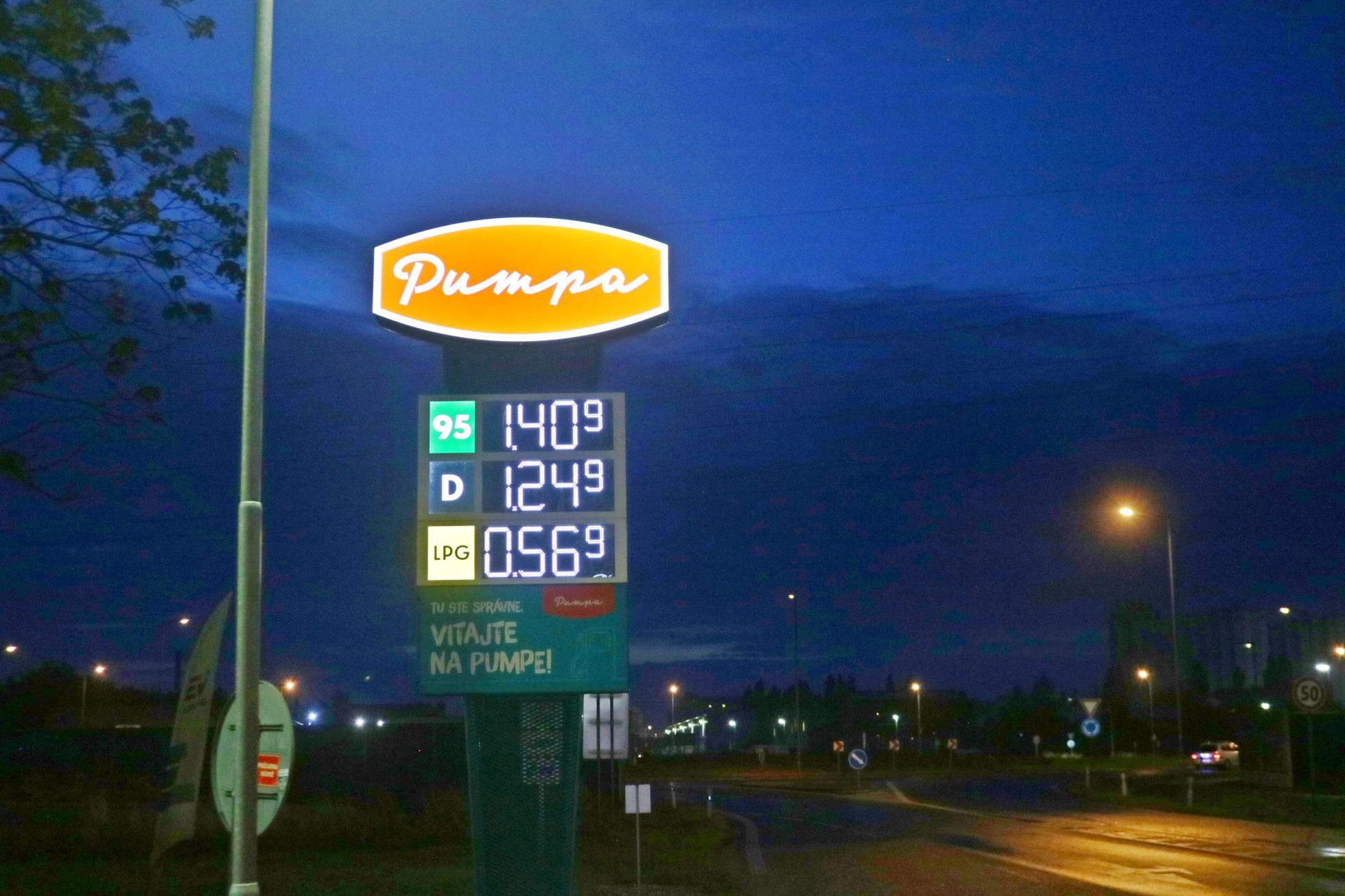 Čerpací stanice Pumpa Matúškovo Slovensko