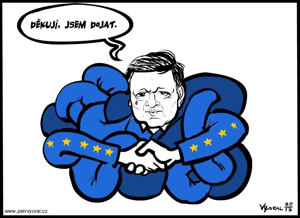 nobelova cena evropská unie kresba