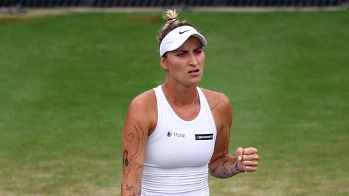 Markéta Vondroušová v osmifinále Wimbledonu 2023.