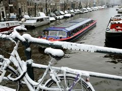 Zimní Amsterdam.