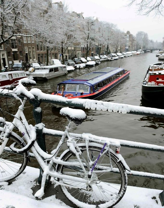 Zamrzlá momentka z Amsterdamu.