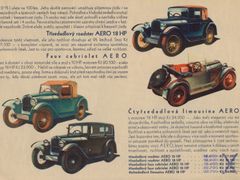 Dvoudobé aerovky platily na přelomu 20. a 30. let za nejlevnější auta na našem trhu. Základní půllitrový jednoválec postupně zlevnil až na 16 600 korun.