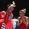Australian Open 2018, šestý den (Lauren Davisová a Simona Halepová)
