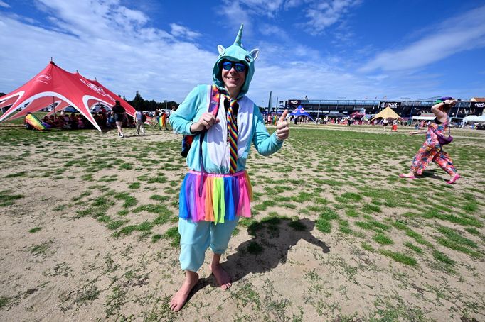 Snímek ze sobotního duhového průvodu festivalu Prague Pride.