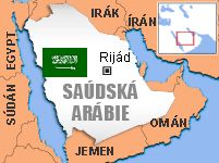 Mapa - Saúdská Arábie
