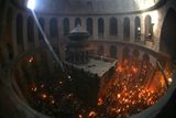 Slavnost Svatého ohně, Chrám Božího hrobu, Jeruzalém, 18. dubna 2009