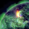 01.19.12 M3.2 Solar Flare and CME Still from video of Jan 19, 2012 long duration solar flare and coronal mass ejection (CME) which is expect to reach Earth on Jan 21, 2012. Credit: NASA/SDO