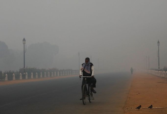 Smog v indickém Dillí.