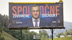 Billboard Slovenské národní strany a jejího předsedy Andreje Danka.