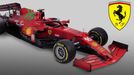 Porovnání monopostů F1 Ferrari z roku 2021 (nahoře) a 2022