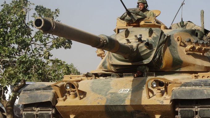 Turecký tank v Sýrii.