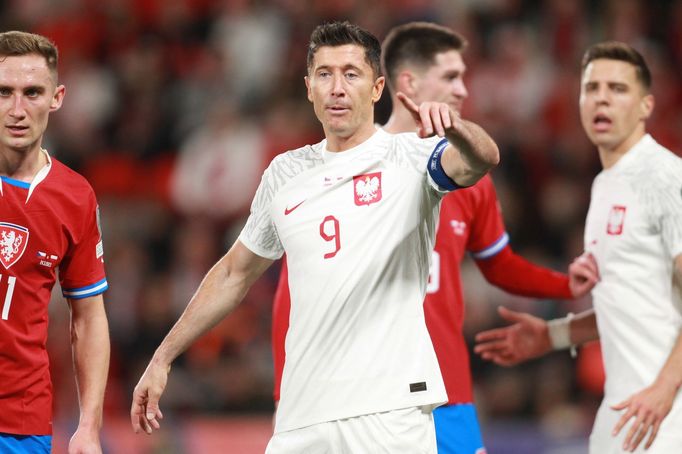 Robert Lewandowski v kvalifikaci ME 2024 Česko - Polsko