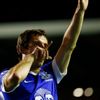 Leighton Baines slaví gól v zápase Everton - Newcastle