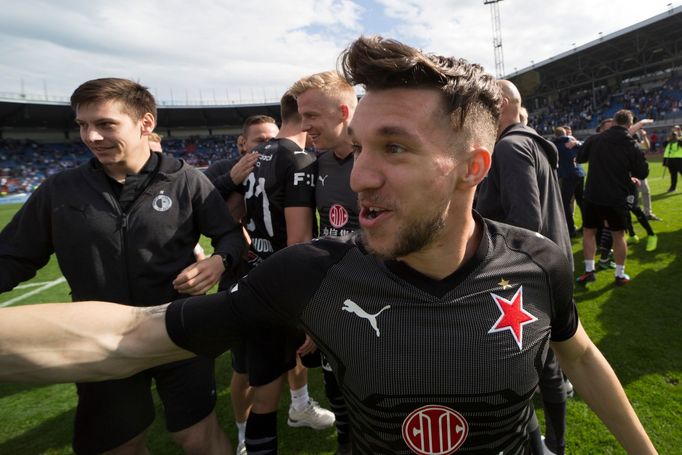 Slávisté slaví titul po 4. kole nadstavby Fortuna:Ligy Baník - Slavia