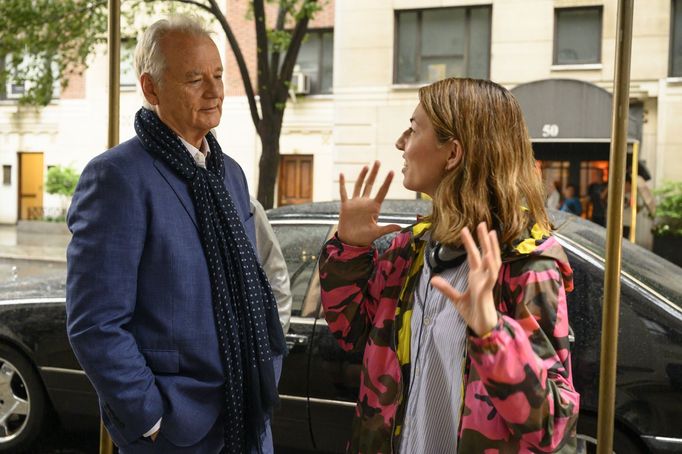 Herec Bill Murray a režisérka Sofia Coppolová při natáčení.