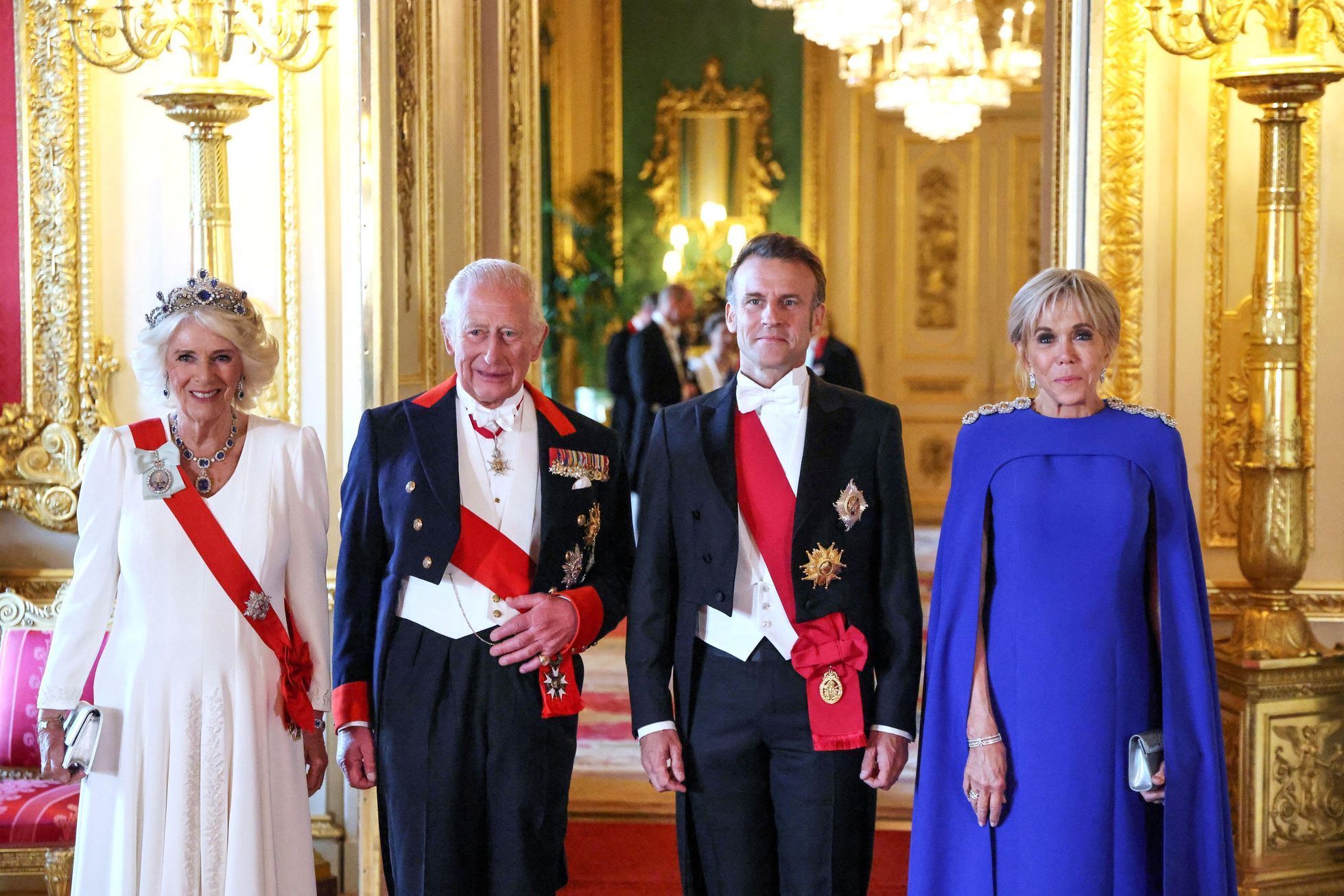 Macron, Charles II. večeře, Windsor, Velká Británie, návštěva