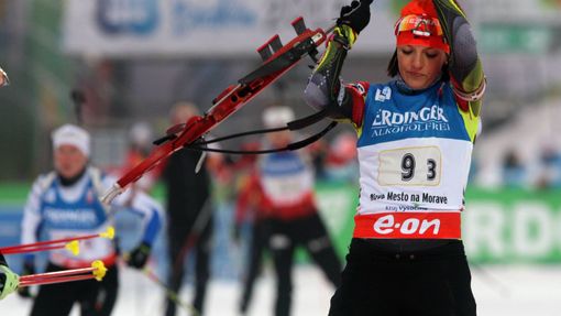 MS v biatlonu 2012, štafeta žen: Jitka Landová