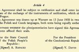 Tato smlouva byla sepsána ve Varšavě ve dvou kopiích...