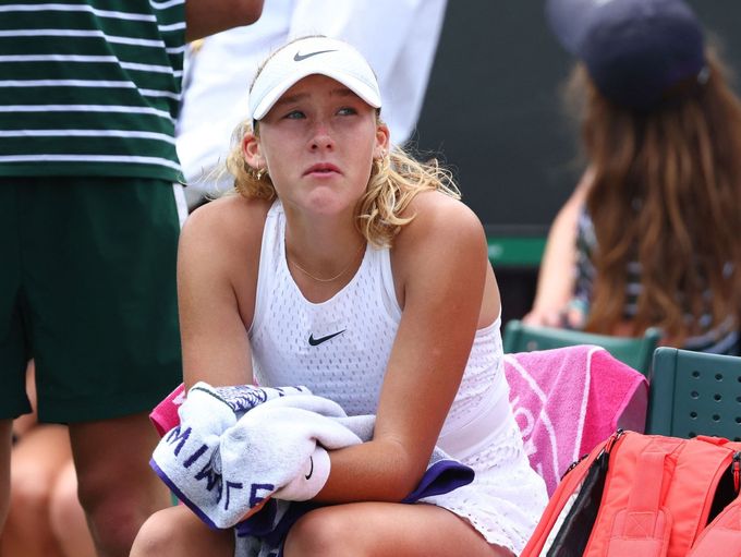 Mirra Andrejevová v osmifinále Wimbledonu 2023.