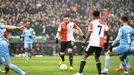 Orkun Kokcu v prvním čtvrtfinále Evropské konferenční ligy Feyenoord - Slavia