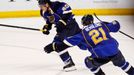 Alexander Steen a Patrik Berglund slaví gól St. Louis Blues