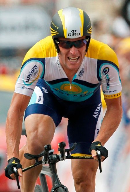 Lance Armstrnog na treti časovky Tour de France v Monaku.