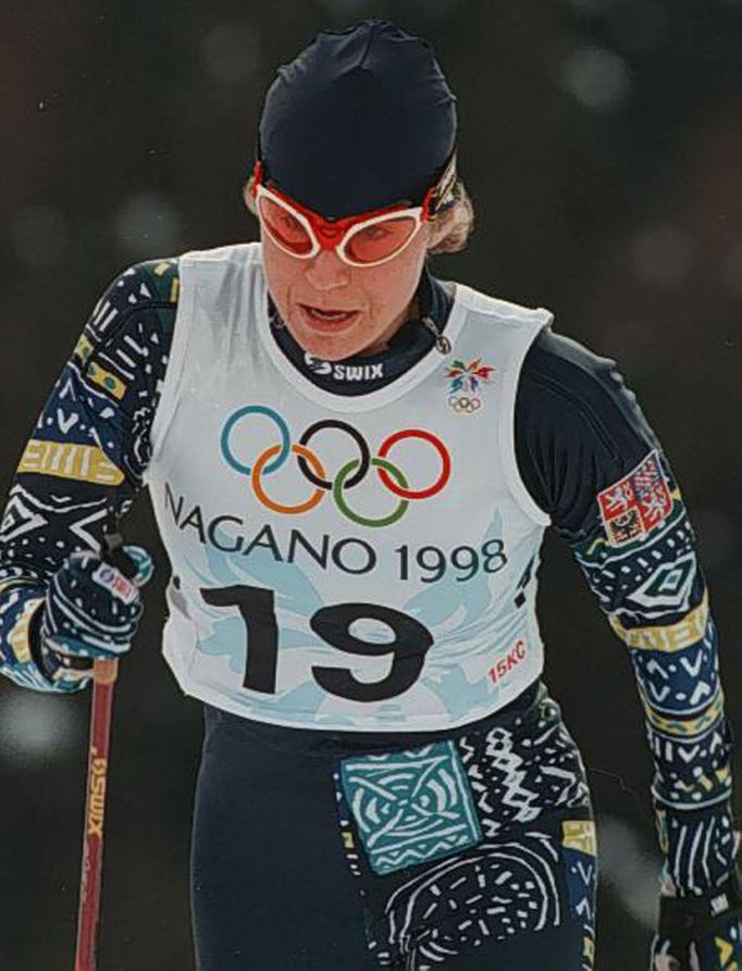 Kateřina Neumannová na olympiádě v Naganu 1998.