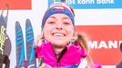 biatlon, SP 2018/2019, sprint v Anterselvě, zleva Kaisa Mäkäräinenová, Markéta Davidová a Marte Olsbuová Röiselandová