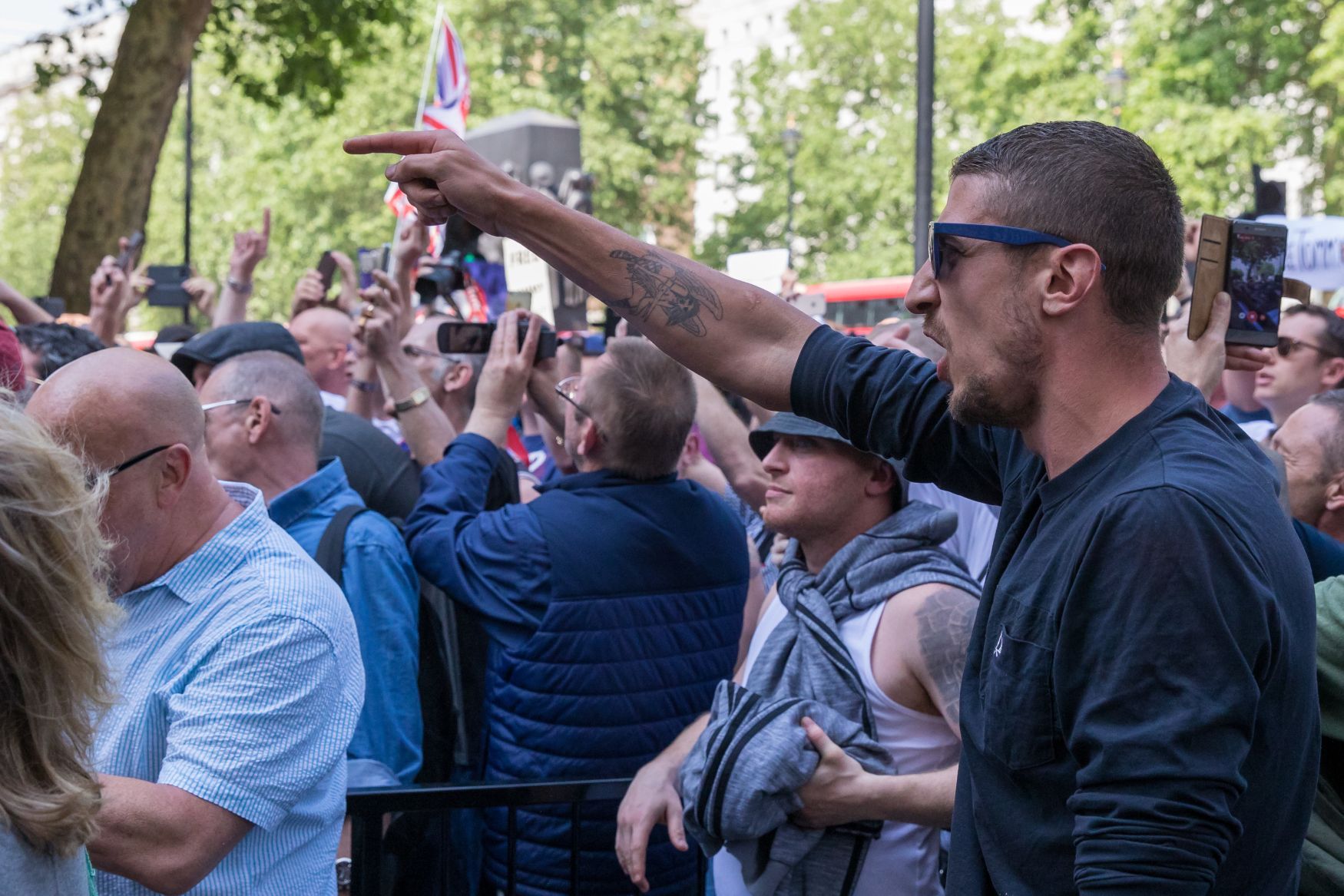 Foto / Tommy Robinson / Demonstrace / Downing street / Londýn / ČTK / 26. 5. 2018 / 5