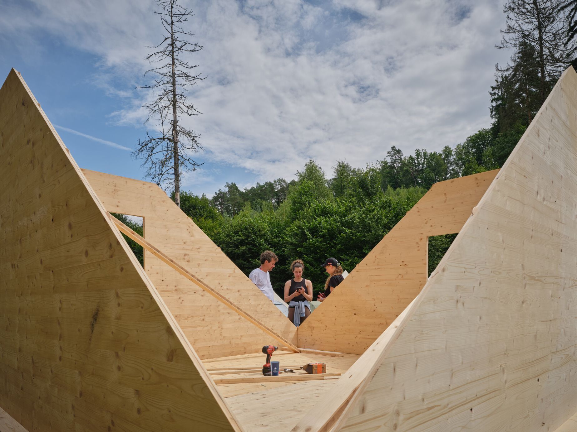 rekreační bydlení, glamping, škola, studenti, architektura, česká kamenice