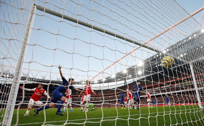 Soccer Football - Premier League - Arsenal v Chelsea - Emirates Stadium, London, Britain - December 29, 2019 Chelsea's Jorginho celebrates scoring their first goal  Actio