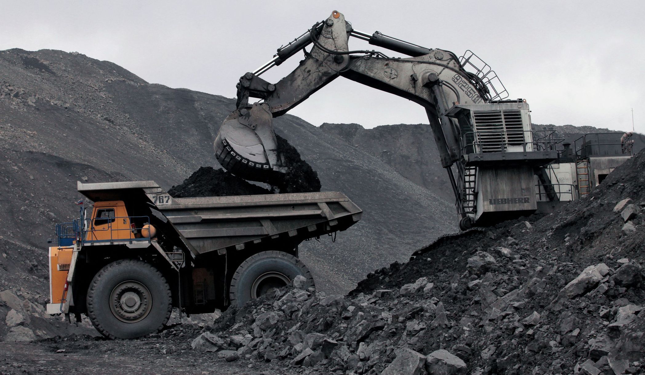 Těžba uhlí v Rusku, ilustrační foto