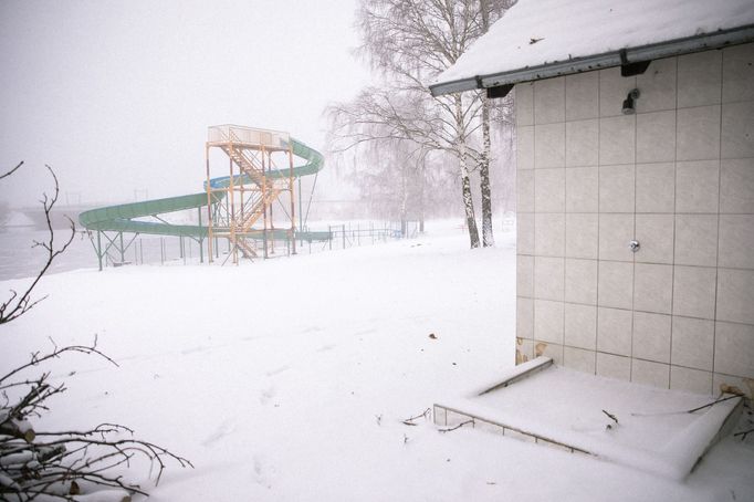 Lipno nad Vltavou v zimě.