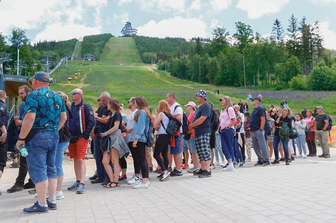 Záběr na turistický areál Resortu Dolní Morava. 17. 6. 2022