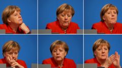 Angela Merkelová na sjezdu CDU v Essenu.