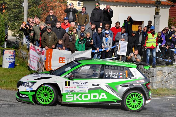 Jan Kopecký ve Škodě Fabia R5 na trati Rallye Pačejov 2020